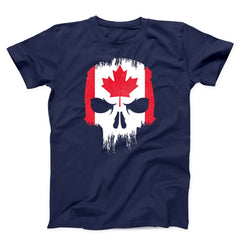 Canadian Flag Skull Unisex T-Shirt