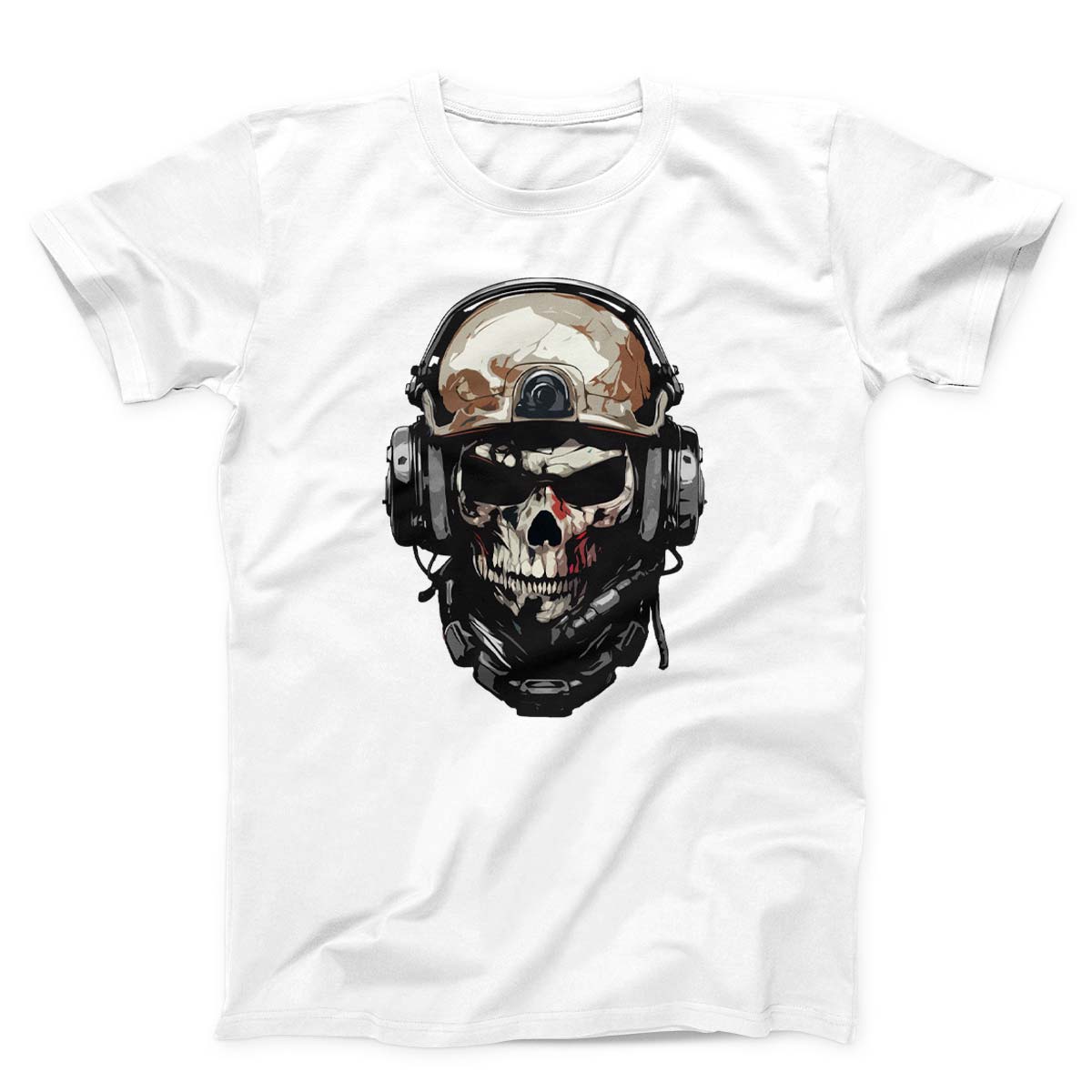 Skull Soldier Military Helmet Unisex T-shirt - ZKGEAR