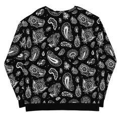 Black Classic Paisley Unisex Sweatshirt - ZKGEAR