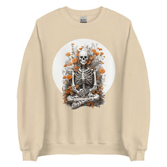 Artistic Skeleton With Plants Unisex Sweatshirt