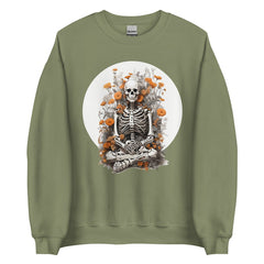 Artistic Skeleton With Plants Unisex Sweatshirt