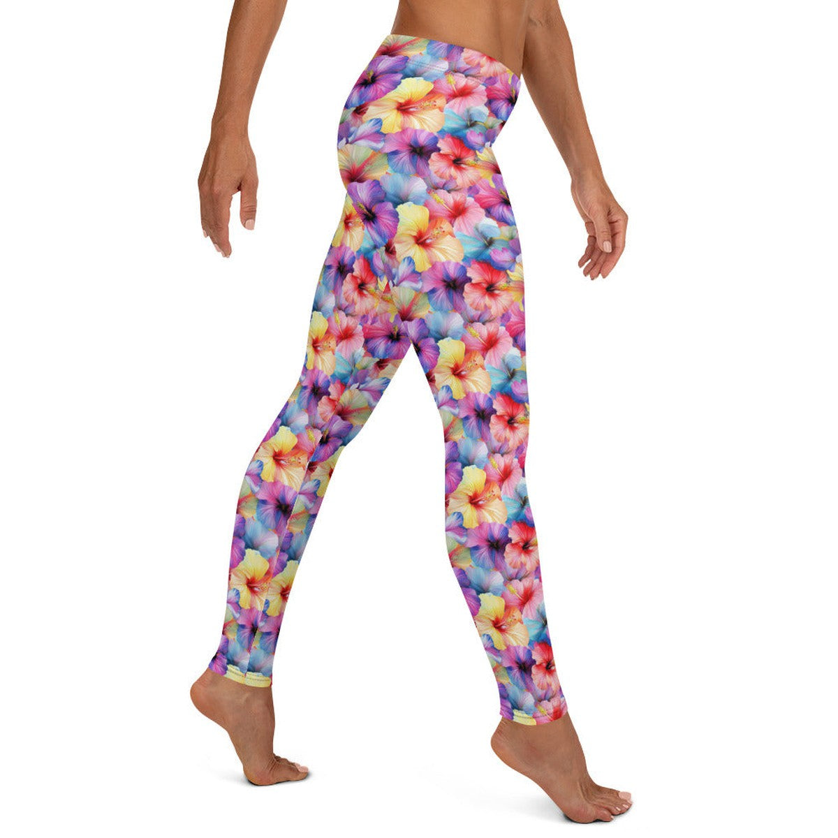 Bright Hibiscus Flowers Leggings