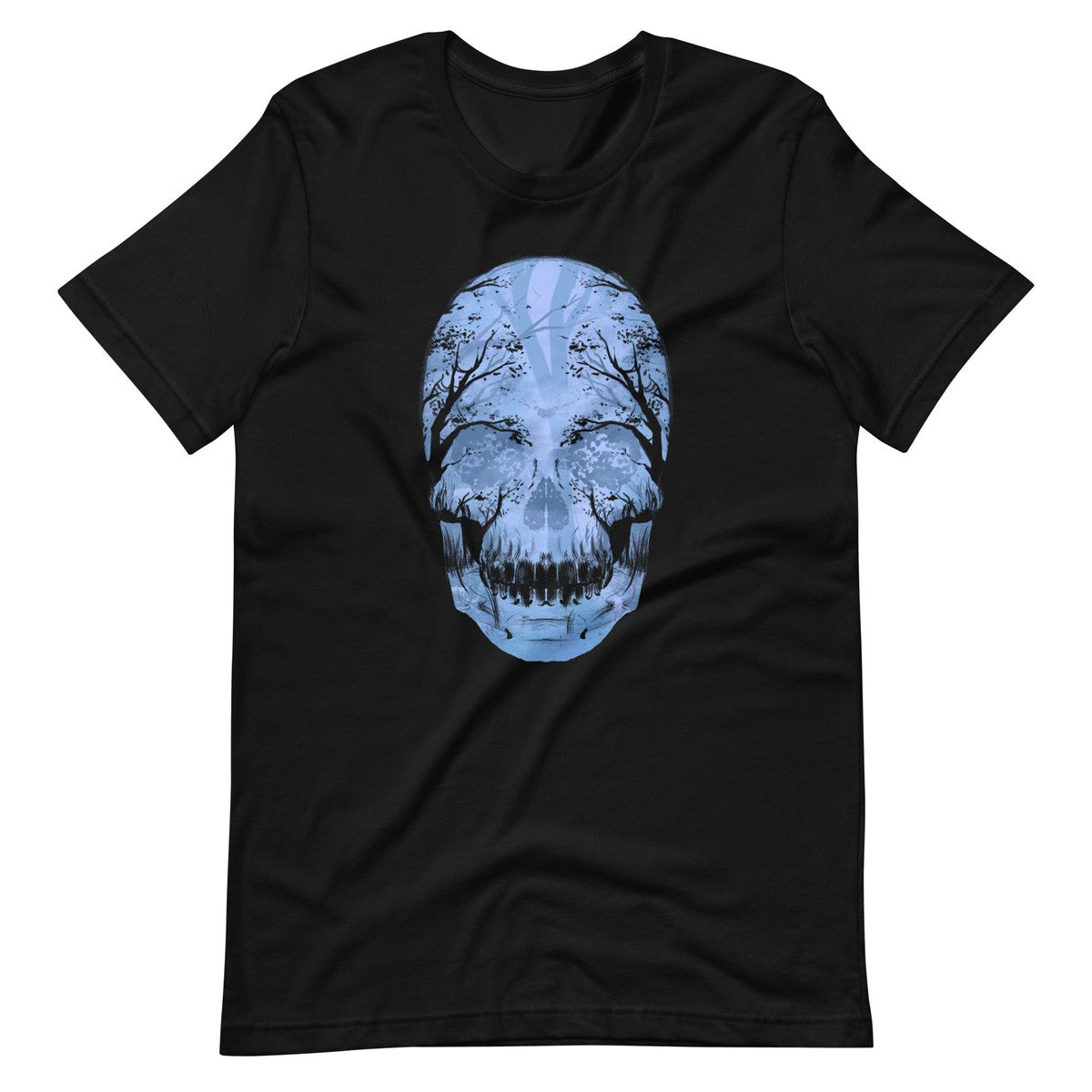 Creepy Skull And Forest Unisex T-shirt