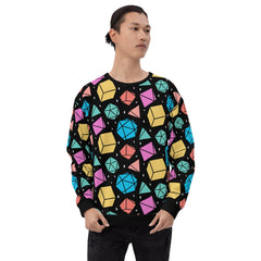 Dice Polygonal Unixex Sweatshirt