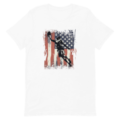 American Flag Vintage Basket Ball Unisex T-shirt