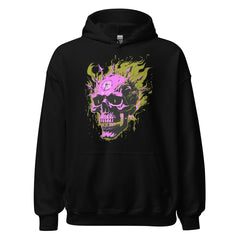 Flaming Punk Skull Unisex Hoodie