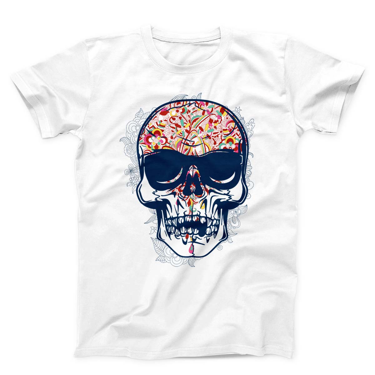 Floral Skull Unisex T-shirt - ZKGEAR