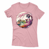 Japanese Geisha And Landscape Women's T-shirt - ZKGEAR