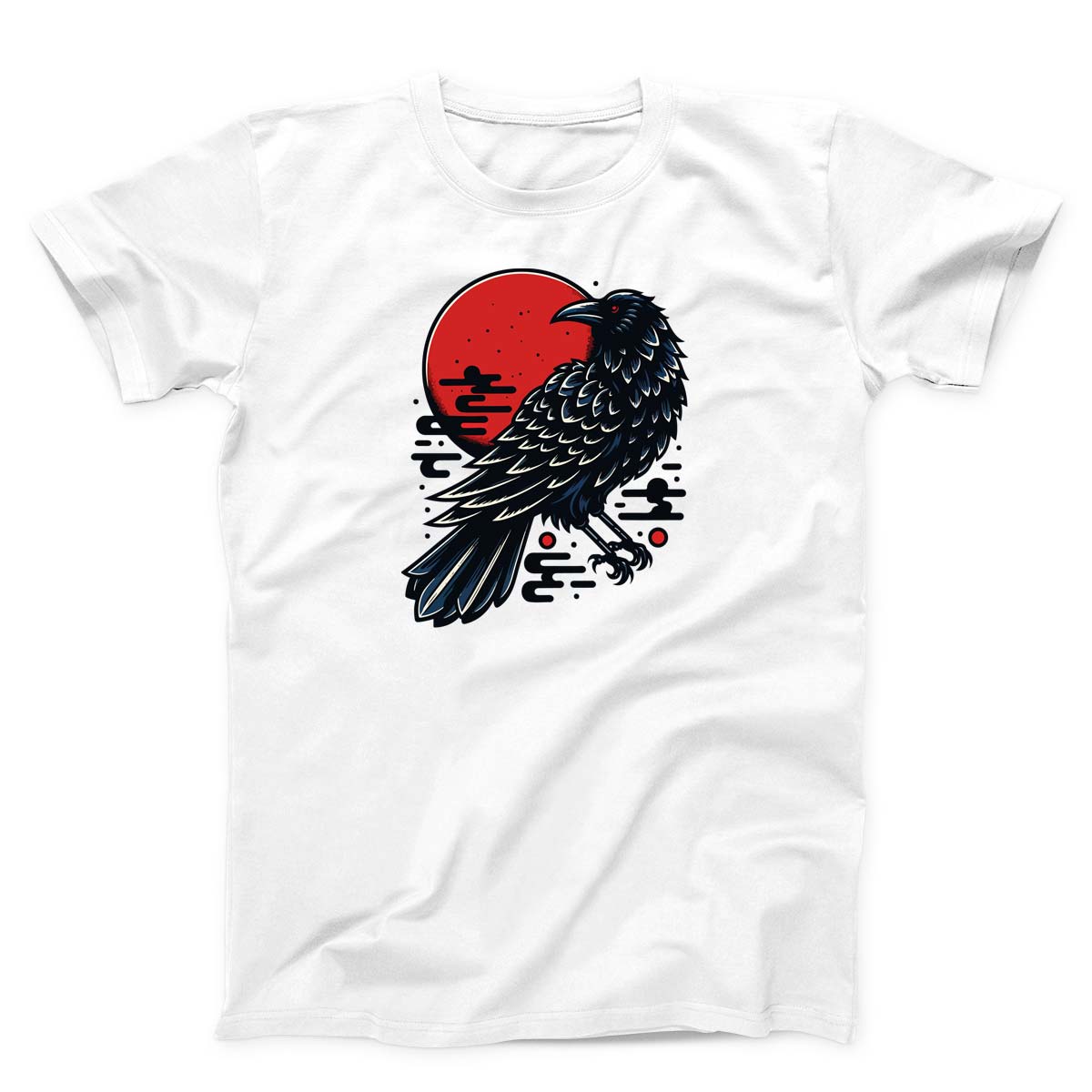 Japanese Style Crow Unisex T-shirt