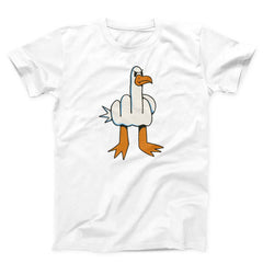 Seagull With Middle Finger Body Unisex T-shirt