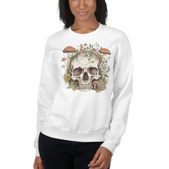 Skull With Mushrooms Unisex Sweatshirt