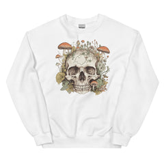 Skull With Mushrooms Unisex Sweatshirt