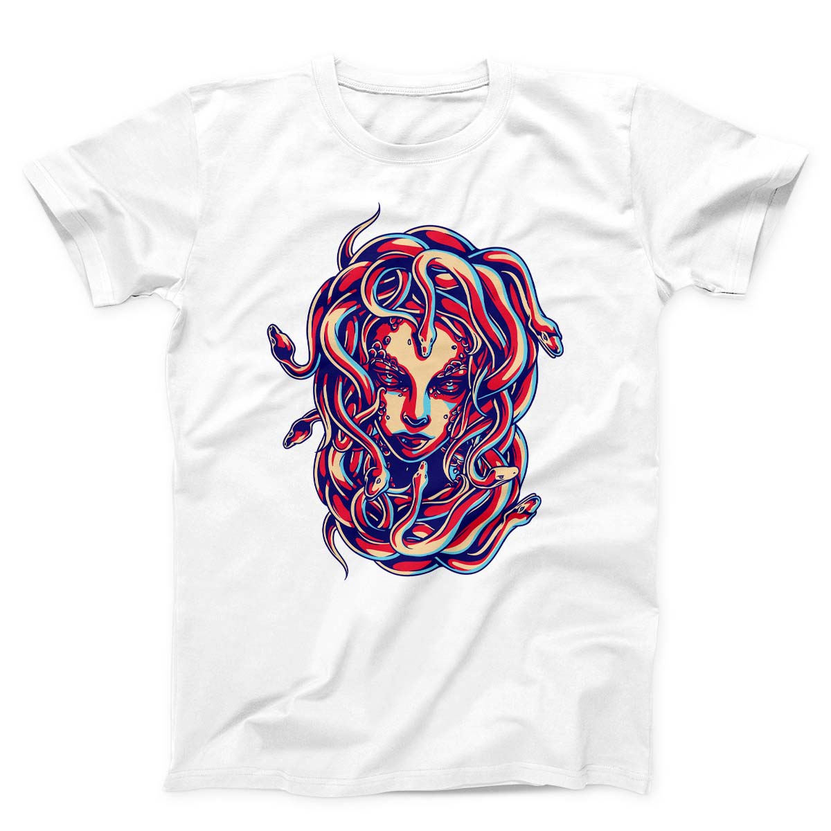 Snake Head Lady Medusa Unisex T-shirt