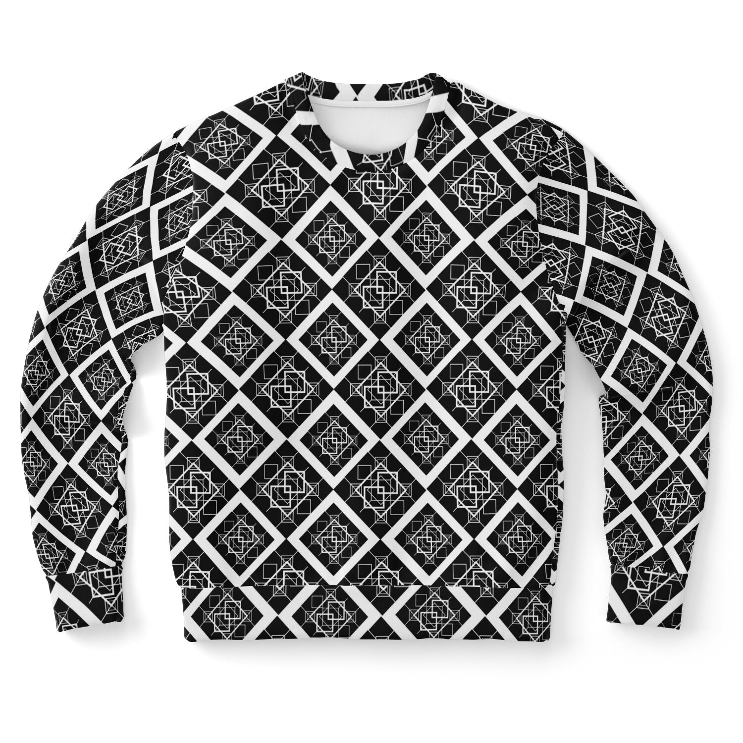 Black And White Pattern Unisex Sweatshirt - ZKGEAR