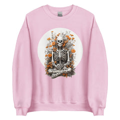 Artistic Skeleton With Plants Unisex Sweatshirt