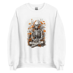 Artistic Skeleton With Plants Unisex Sweatshirt