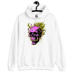 Flaming Punk Skull Unisex Hoodie - ZKGEAR