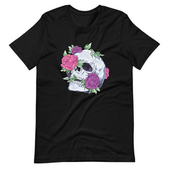 Colorful Flowers Skull Unisex T-shirt - ZKGEAR