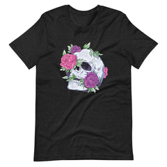 Colorful Flowers Skull Unisex T-shirt - ZKGEAR