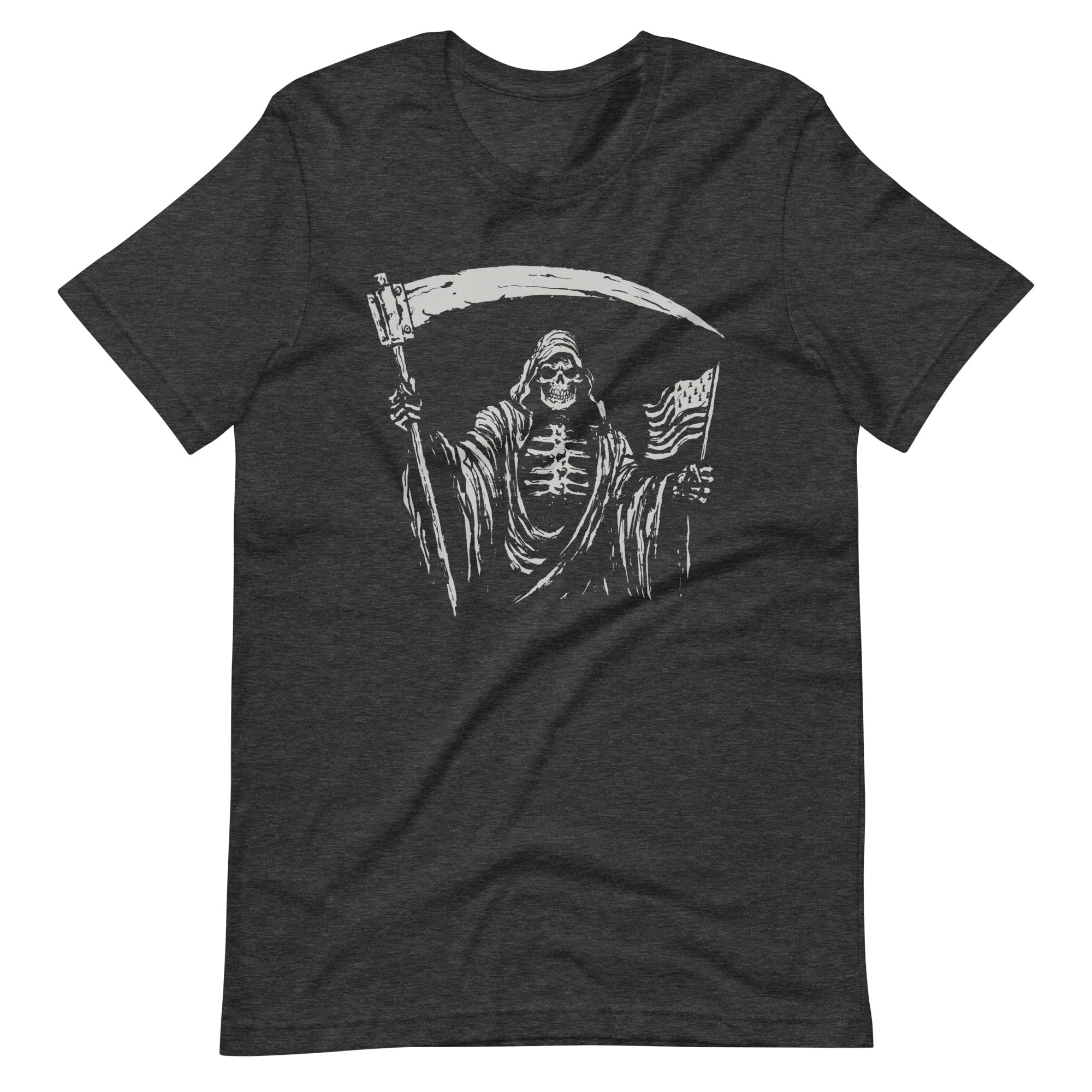 Grim Reaper USA Flag Unisex T-shirt - ZKGEAR
