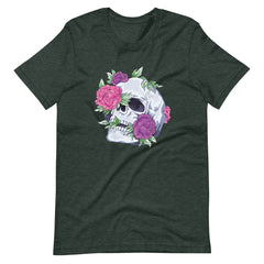 Colorful Flowers Skull Unisex T-shirt - ZKGEAR