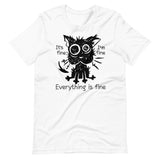 Stressed Cat Funny It's Fine I'm Fine Everything Is Fine Unisex T-shirt - ZKGEAR