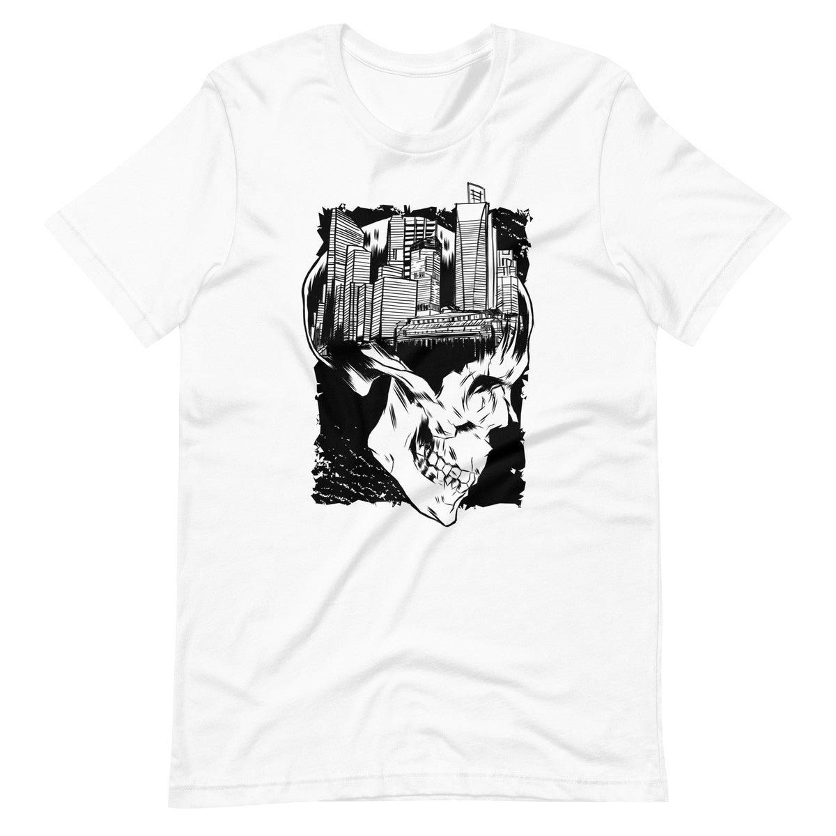 Urban Skull Cityscape Unisex T-Shirt