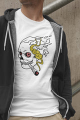 Skull Smoking Weed Unisex T-shirt - ZKGear